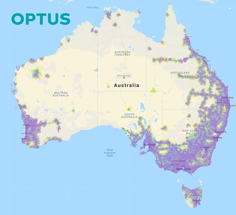 Optus Mobile Coverage Map - OnWireless